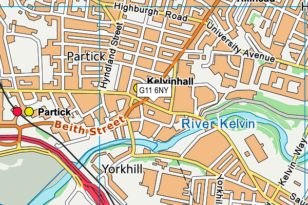 G11 6NY map - OS VectorMap District (Ordnance Survey)