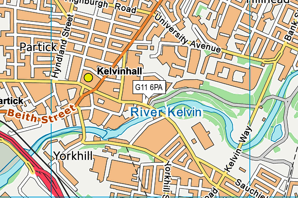 G11 6PA map - OS VectorMap District (Ordnance Survey)