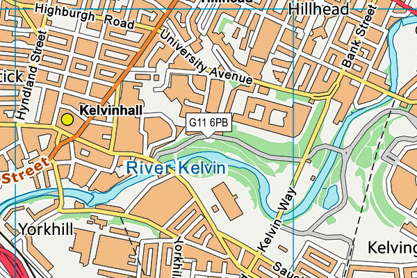 G11 6PB map - OS VectorMap District (Ordnance Survey)