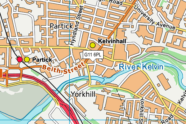 G11 6PL map - OS VectorMap District (Ordnance Survey)
