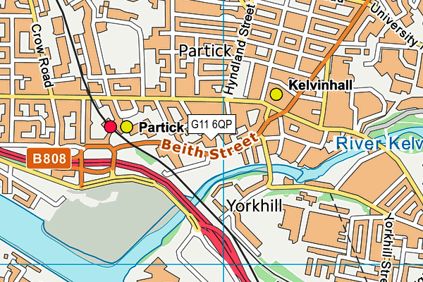 G11 6QP map - OS VectorMap District (Ordnance Survey)