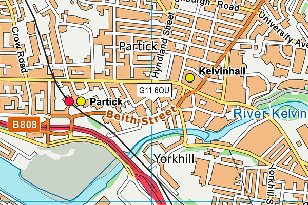 G11 6QU map - OS VectorMap District (Ordnance Survey)