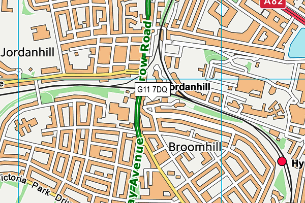 G11 7DQ map - OS VectorMap District (Ordnance Survey)