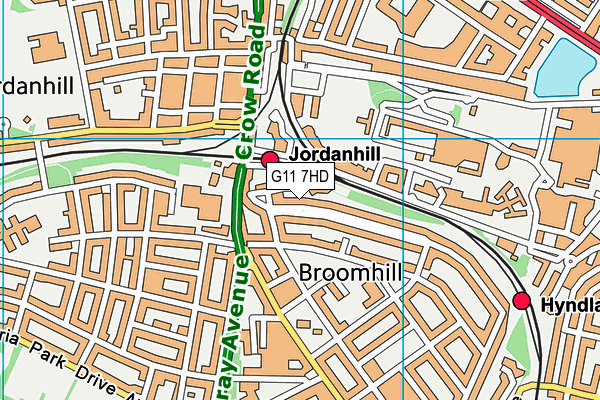 G11 7HD map - OS VectorMap District (Ordnance Survey)