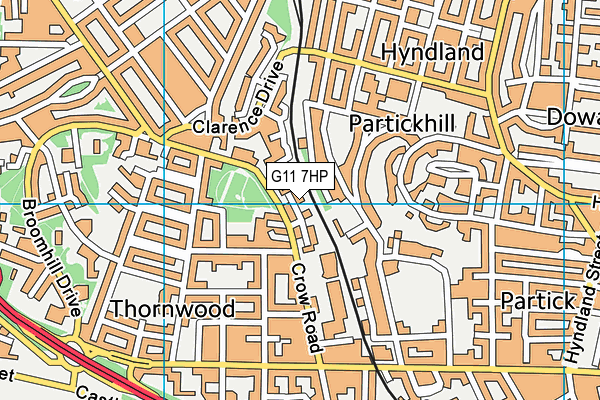 G11 7HP map - OS VectorMap District (Ordnance Survey)