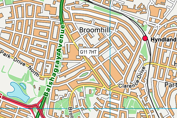 G11 7HT map - OS VectorMap District (Ordnance Survey)