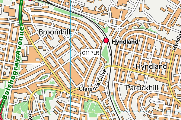 G11 7LR map - OS VectorMap District (Ordnance Survey)