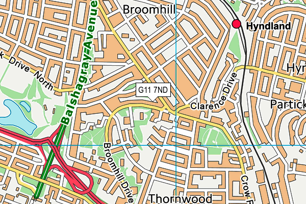 G11 7ND map - OS VectorMap District (Ordnance Survey)