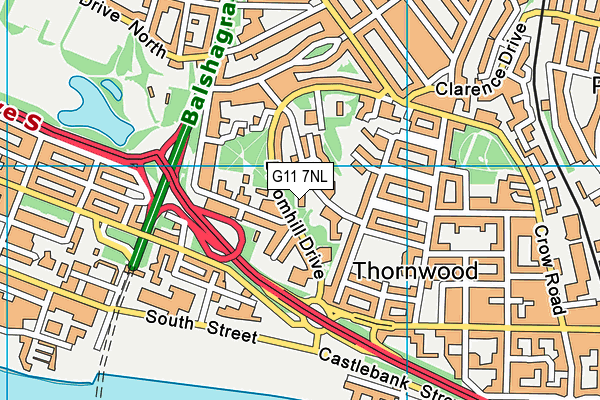 G11 7NL map - OS VectorMap District (Ordnance Survey)