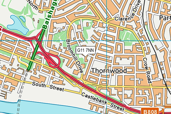 G11 7NN map - OS VectorMap District (Ordnance Survey)