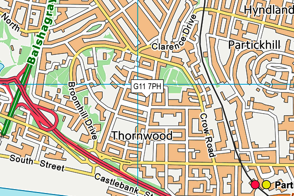 G11 7PH map - OS VectorMap District (Ordnance Survey)