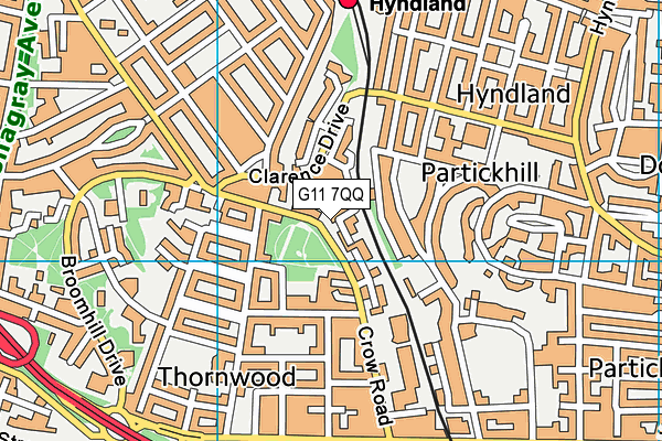 G11 7QQ map - OS VectorMap District (Ordnance Survey)