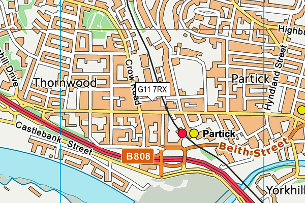 G11 7RX map - OS VectorMap District (Ordnance Survey)