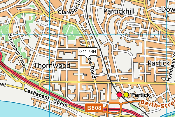 G11 7SH map - OS VectorMap District (Ordnance Survey)