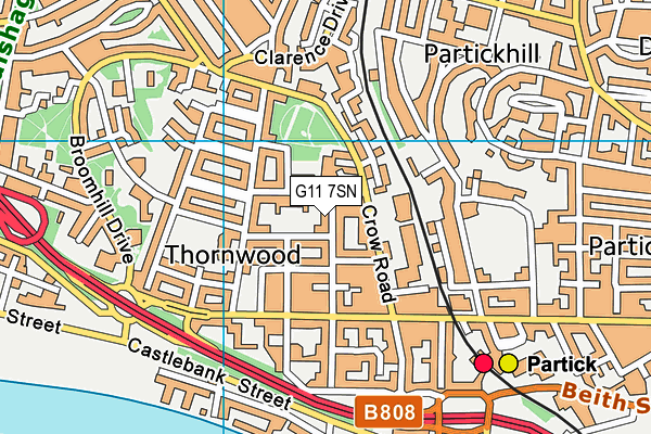 G11 7SN map - OS VectorMap District (Ordnance Survey)