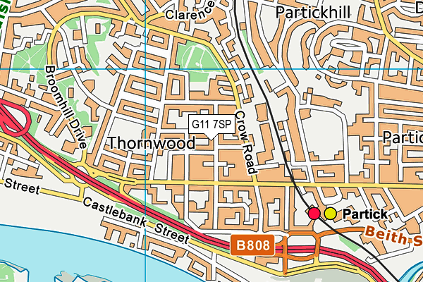 G11 7SP map - OS VectorMap District (Ordnance Survey)