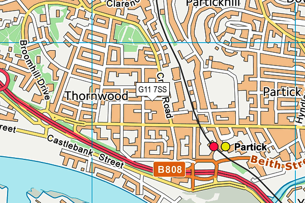 G11 7SS map - OS VectorMap District (Ordnance Survey)