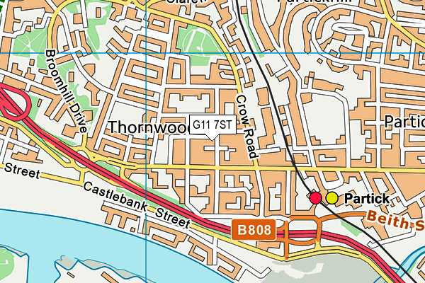 G11 7ST map - OS VectorMap District (Ordnance Survey)