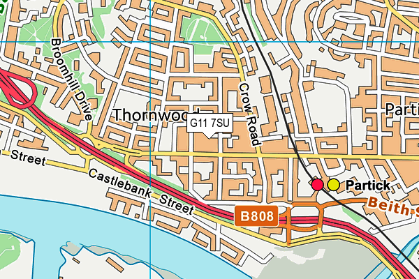 G11 7SU map - OS VectorMap District (Ordnance Survey)