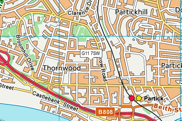 G11 7SW map - OS VectorMap District (Ordnance Survey)