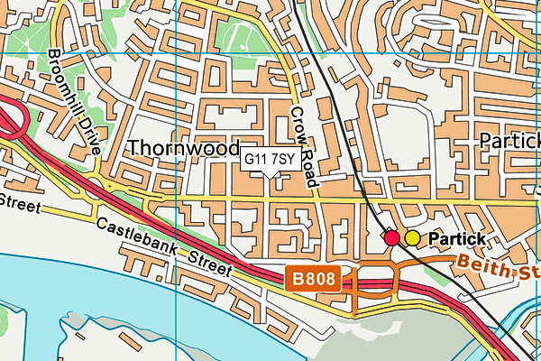 G11 7SY map - OS VectorMap District (Ordnance Survey)