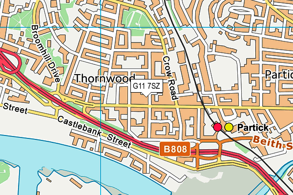 G11 7SZ map - OS VectorMap District (Ordnance Survey)