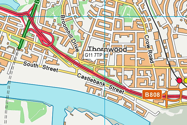 G11 7TP map - OS VectorMap District (Ordnance Survey)