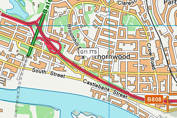 G11 7TS map - OS VectorMap District (Ordnance Survey)