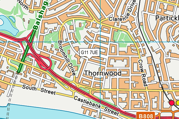 G11 7UE map - OS VectorMap District (Ordnance Survey)