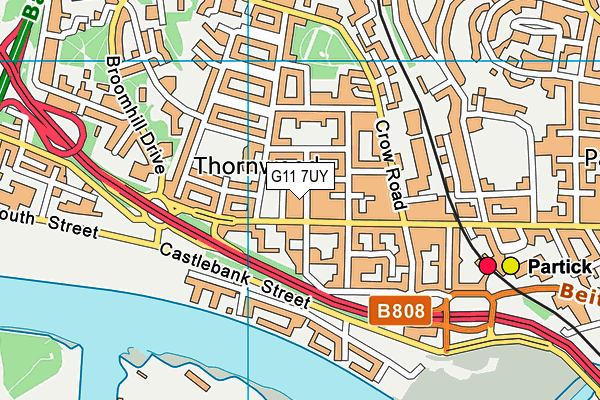 G11 7UY map - OS VectorMap District (Ordnance Survey)