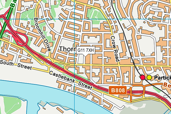 G11 7XH map - OS VectorMap District (Ordnance Survey)