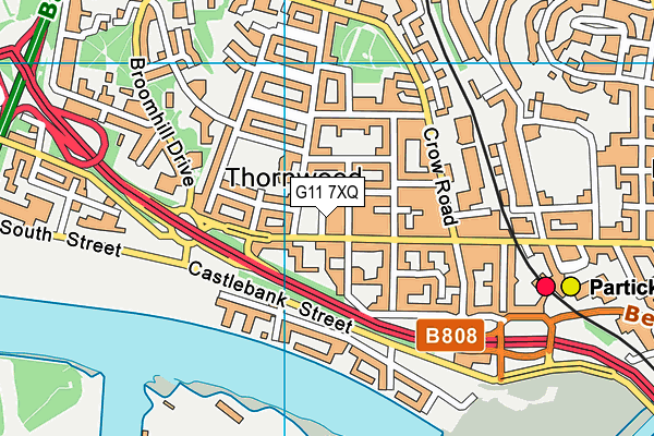 G11 7XQ map - OS VectorMap District (Ordnance Survey)