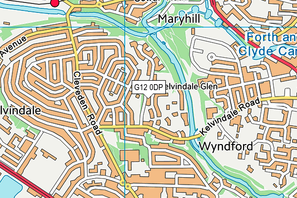 G12 0DP map - OS VectorMap District (Ordnance Survey)