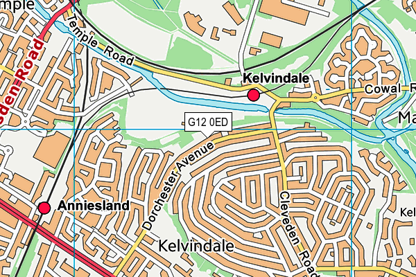 G12 0ED map - OS VectorMap District (Ordnance Survey)