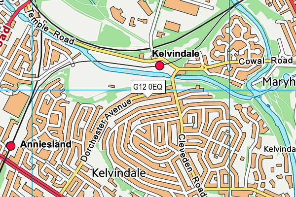 G12 0EQ map - OS VectorMap District (Ordnance Survey)