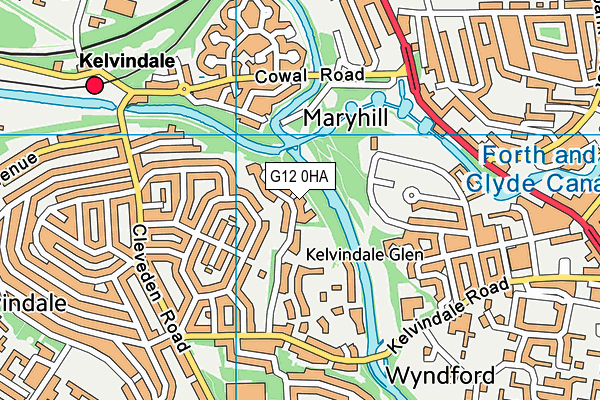 G12 0HA map - OS VectorMap District (Ordnance Survey)