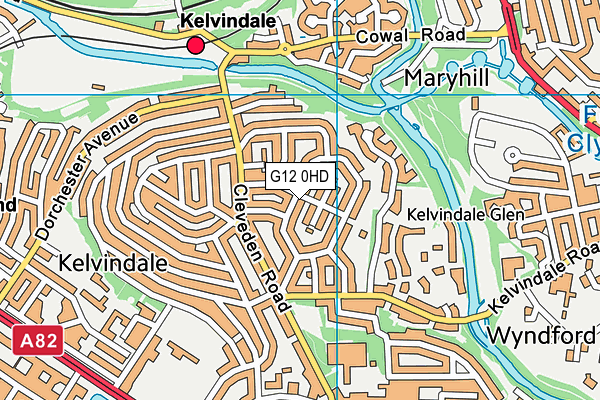 G12 0HD map - OS VectorMap District (Ordnance Survey)