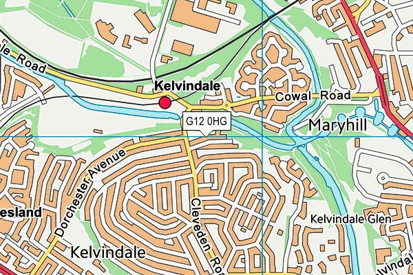 G12 0HG map - OS VectorMap District (Ordnance Survey)