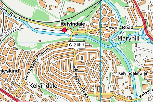 G12 0HH map - OS VectorMap District (Ordnance Survey)