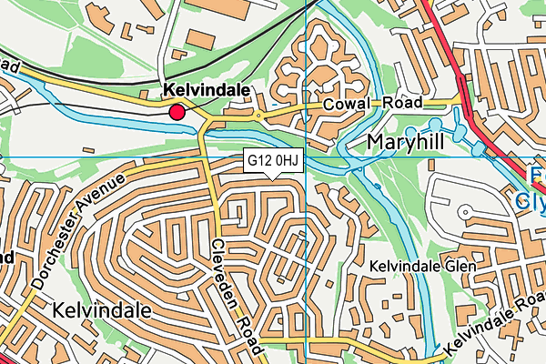 G12 0HJ map - OS VectorMap District (Ordnance Survey)