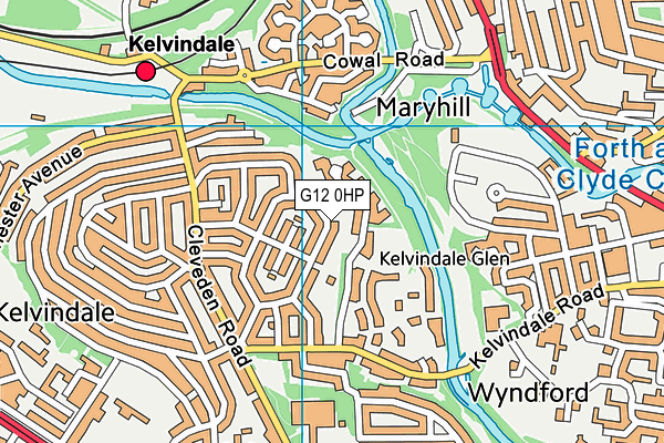 G12 0HP map - OS VectorMap District (Ordnance Survey)