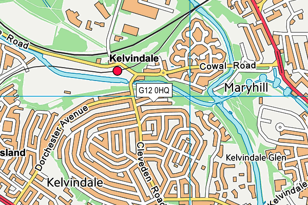 G12 0HQ map - OS VectorMap District (Ordnance Survey)