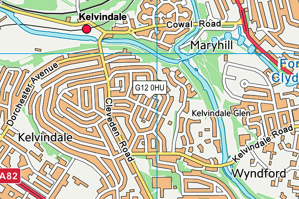 G12 0HU map - OS VectorMap District (Ordnance Survey)