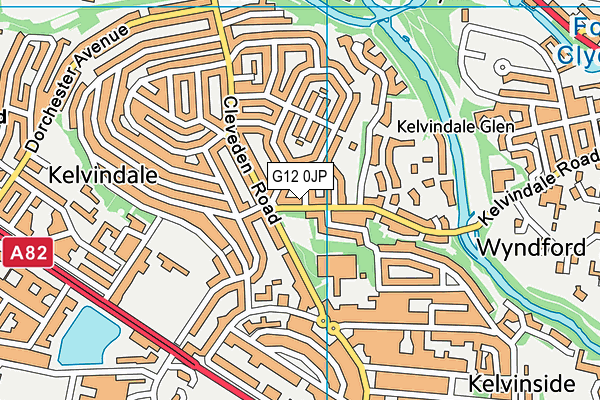 G12 0JP map - OS VectorMap District (Ordnance Survey)