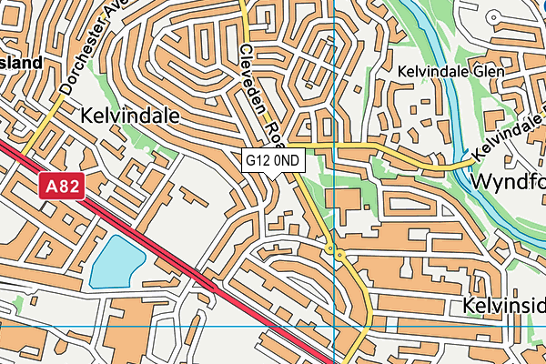 G12 0ND map - OS VectorMap District (Ordnance Survey)