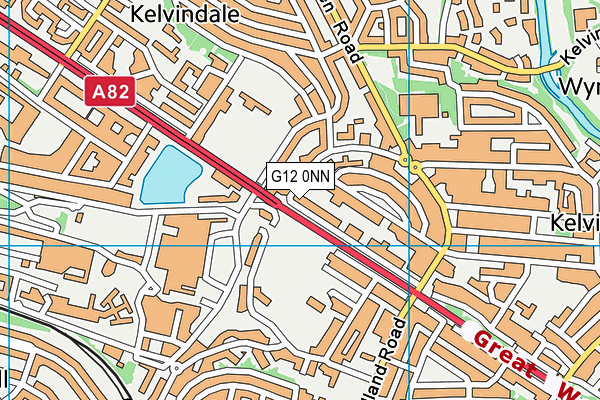 G12 0NN map - OS VectorMap District (Ordnance Survey)