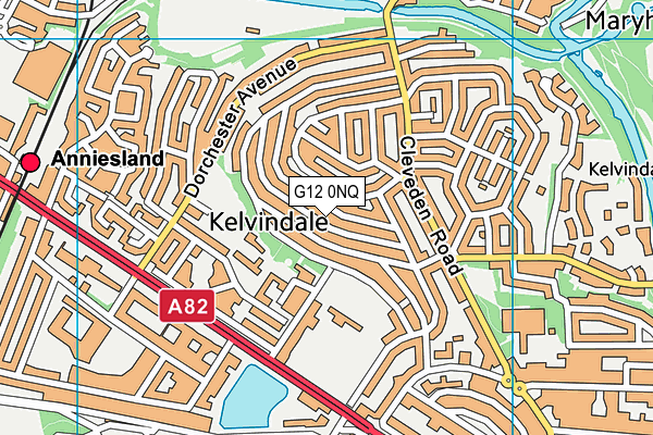 G12 0NQ map - OS VectorMap District (Ordnance Survey)