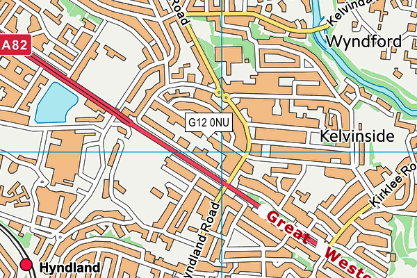 G12 0NU map - OS VectorMap District (Ordnance Survey)