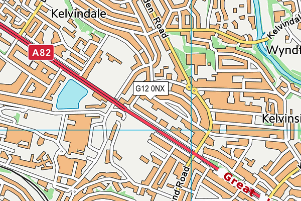 G12 0NX map - OS VectorMap District (Ordnance Survey)