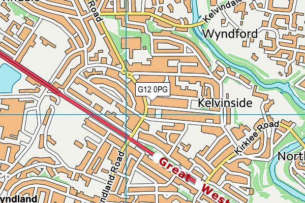 G12 0PG map - OS VectorMap District (Ordnance Survey)